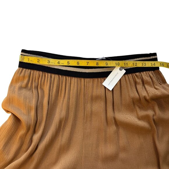 Dolan Left Coast Collection Wide-Leg Gold Pants With Striped Waistband Size M - Picture 6 of 11